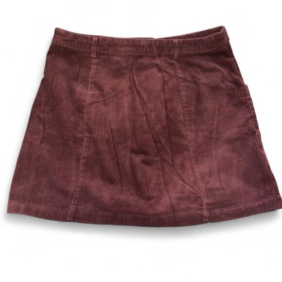 NWOT Forever 21 Plus Size (0X / XXL) Corduroy Mini Skirt, High Waisted, Button-F - Picture 7 of 14